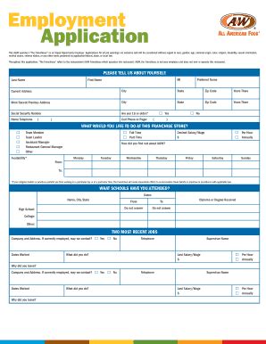 Printable Dollar Tree Employment Application Form Templates