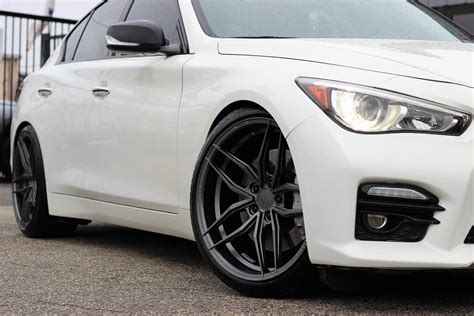 Infiniti Q50 White Ferrada F8 Fr5 Wheel Wheel Front