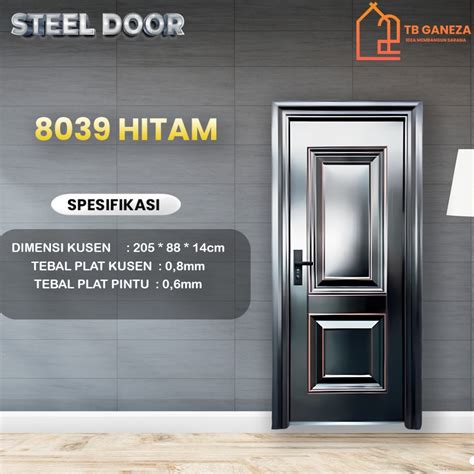 Jual Pintu Baja Single Satu Set Lengkap Berkualitas Pintu Utama