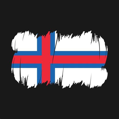 Faroe Islands Flag Brush Vector Vector Art At Vecteezy