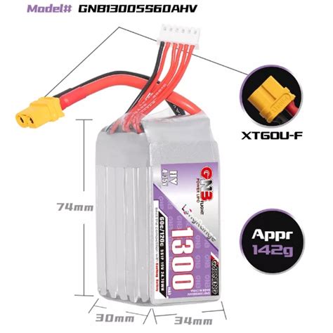 GNB 1300mAh 5S 60C LiHV Battery HobbyRC UK