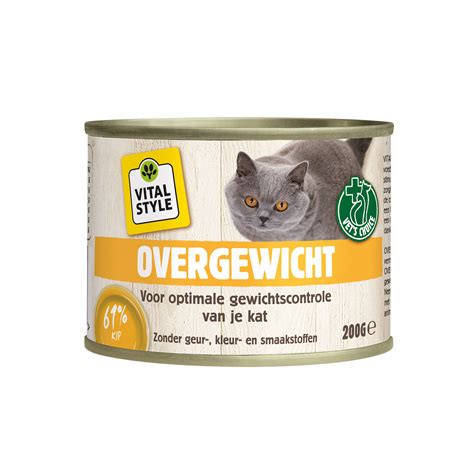 Vitalstyle Kattenvoeding Overgewicht 6x200 Gram Tray Ecodiervoeding Nl