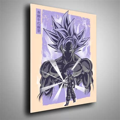 Cuadro Metalico Goku Ultra Instinto Silueta Aluminio X Meses Sin