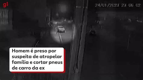 V Deo Imagens Mostram Suspeito De Perseguir Ex Cortando Pneus De Carro