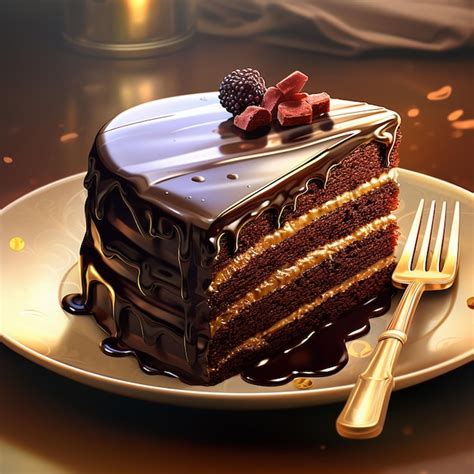 Premium Ai Image Decadent Chocolate Cake Delight