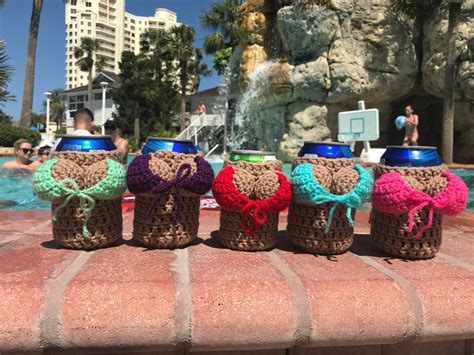 Bikini Top Pink Boob Cozy Crochet Cozy Breast Cozy Beer Cozy Breast Cancer Cozy Breast