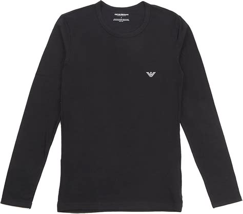 Amazon エンポリオアルマーニ Emporio Armani 長袖 Tシャツ メンズ クルーネック イーグルマーク Musサイズ