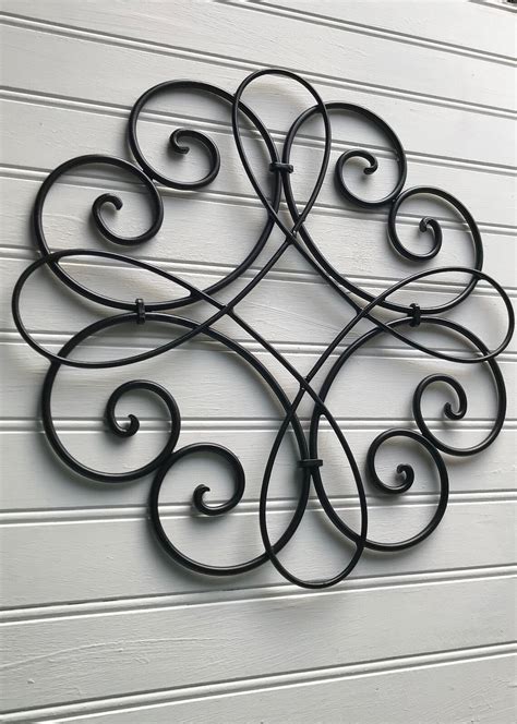 Metal Wall Art Metal Wall Decor Scroll Metal Decor Black Etsy