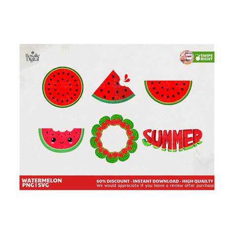 Watermelon SVG Fruits Summer Fruit Svg Watermelon Bundle Inspire