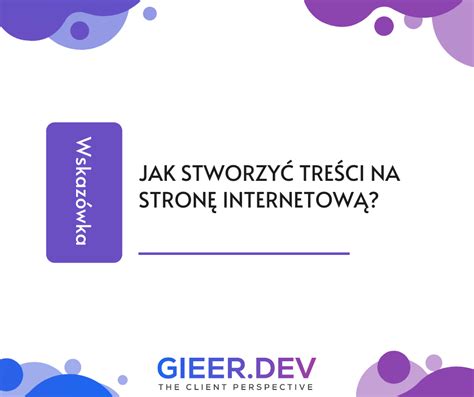 Jak stworzyć treści na stronę internetową Strony internetowe Wordpress