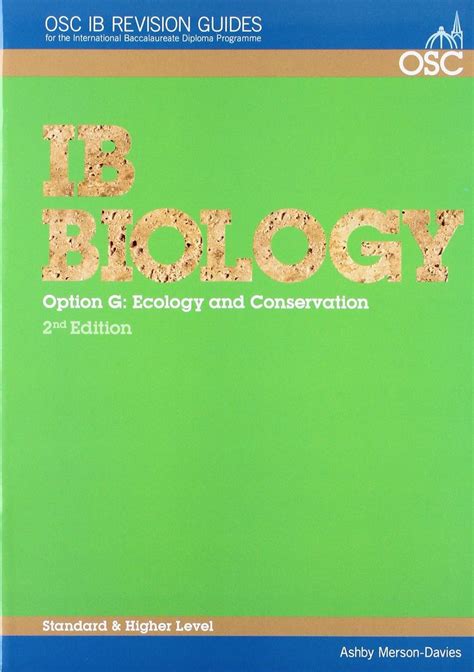 Ib Biology Option G Ecology And Conservation Standard And Higher