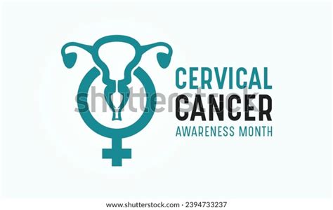 Cervical Cancer Awareness Month Observed Every Stock Vector Royalty