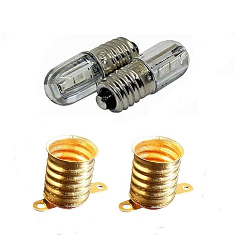 2x10x E10 Fassung Birne 6v 12v Anschlußkabel Lampenfassung Kabel Warmweiß Led Ebay