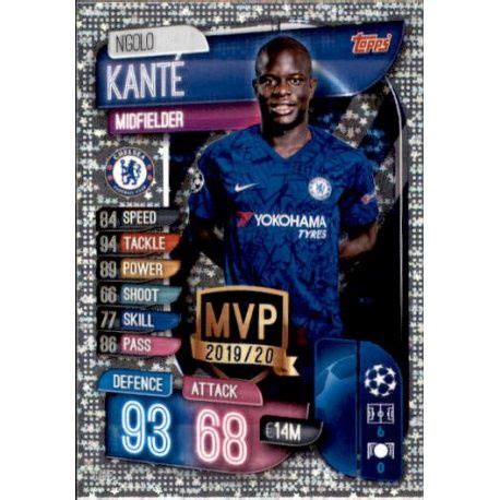 Trading Card Of Ngolo Kant Mvp Chelsea Match Attax Champions League