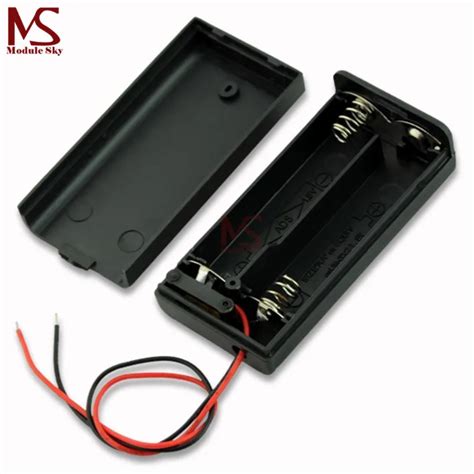 Black 2 Aa Battery Holder Box Case With Switch New 2 Aa 2a Battery