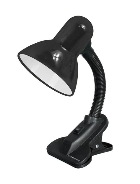 LAMPKA BIURKOWA LAMPA Z KLIPSEM E27 PROCYON CZARNA DOM I OGRÓD