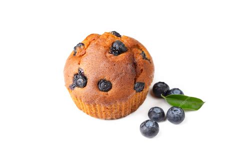 Premium Photo Tasty Blueberry Muffin On White Background