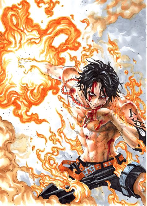 Tags Fanart One Piece Portgas D Ace Pixiv Fanart From Pixiv