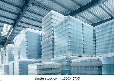 Interior Modern Warehouse Blue Toned Warehouse Stock Photo 1260343735