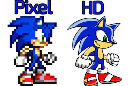 Sonic advance, Sonic pixel model in HD by Theredsus on DeviantArt