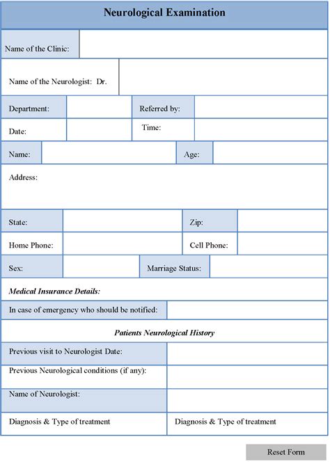 Neurological Exam Template