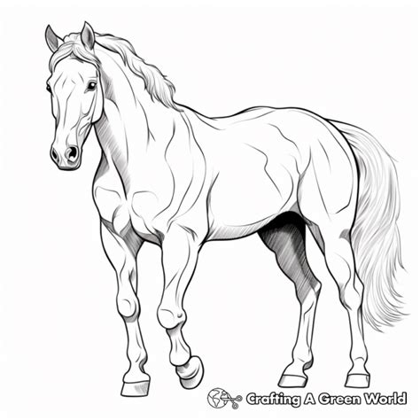 Realistic Horse Coloring Pages - Free & Printable!