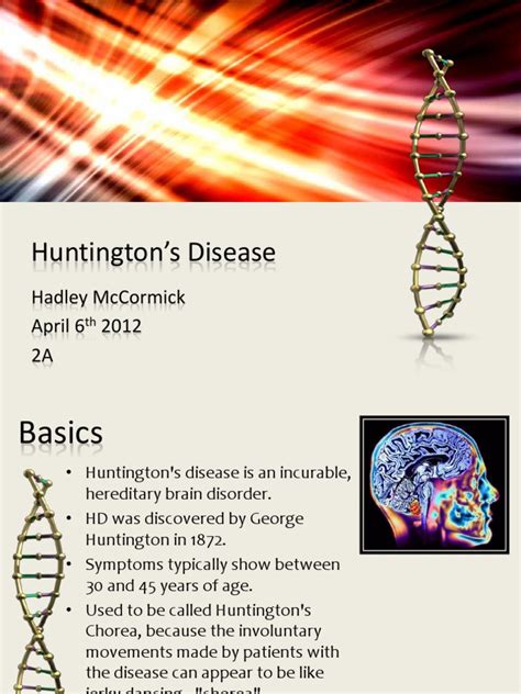 Huntington’s Disease 1 | Medical Genetics | Diseases And Disorders