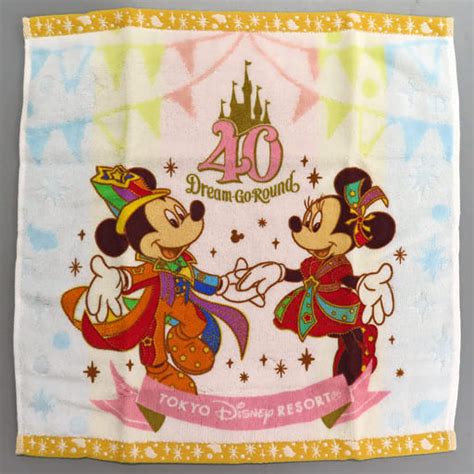 Mickey Minnie Wash Towel 40th Anniversary Of Tokyo Disney Resort