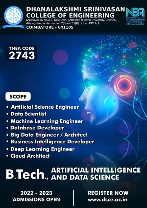 ADMISSIONS OPEN 2022 23 B TECH ARTIFICIAL INTELLIGENCE DATA