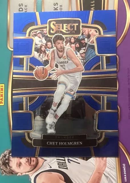 2023 24 PANINI SELECT Basketball Chet Holmgren Bleu Argent Prizm Card