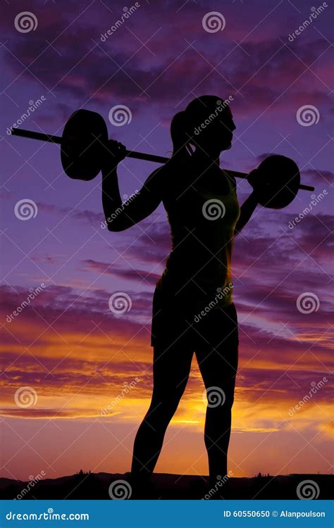 Silhouette Of Woman Squat Stand Stock Photo Image Of Isolated