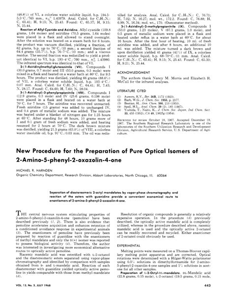 Optical Isomers Of Amino Phenyl Oxazolin One