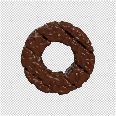 Premium Psd Letter Made Of Chocolate D Letter O