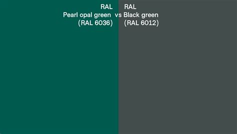 RAL Pearl Opal Green Vs Black Green Side By Side Comparison