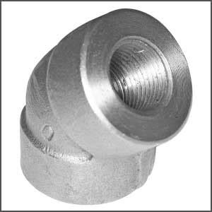 Forged 45 Deg Screwed Threaded Elbow Stainless Steel 45 Deg Screwed