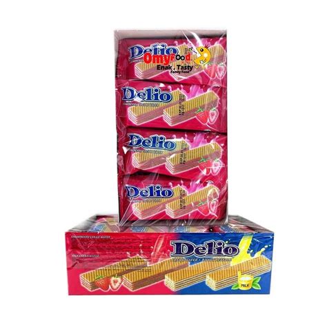 16g X 24pcs Delio Cream Wafer Chocolate Strawberry Milk Orange