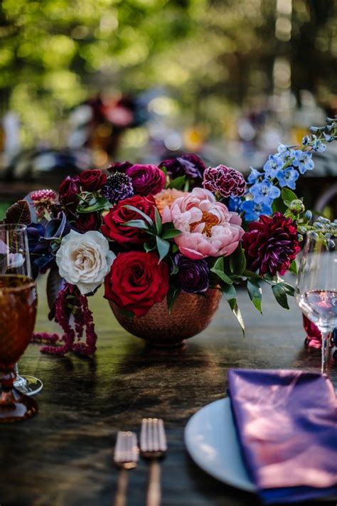 Jaw Dropping Jewel Tone Wedding Centerpieces Weddingomania