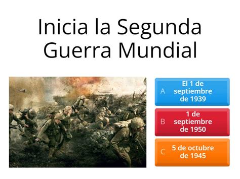 La Segunda Guerra Mundial Quiz