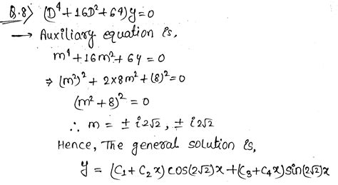 [solved] Find The General Particular Solution Of The Following