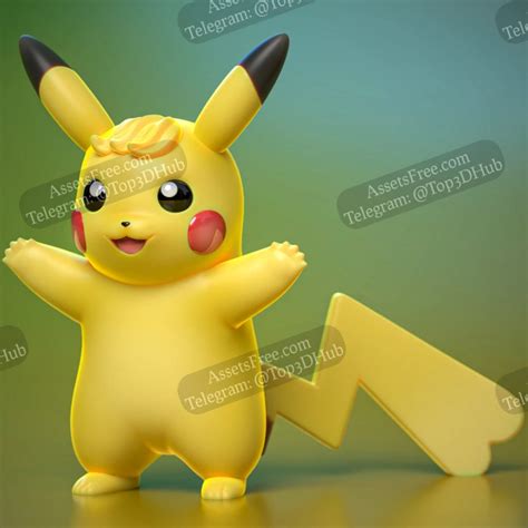 Female Pikachu 3d Print Model Download Free