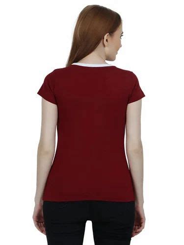 Half Sleeve Fasska Womens Round Neck T Shirt Daily Wear Size Medium At Rs 349piece In