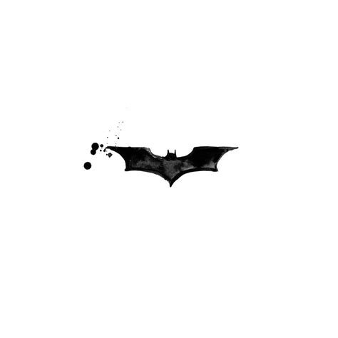 Batman Logo Drawing by Pechane Sumie