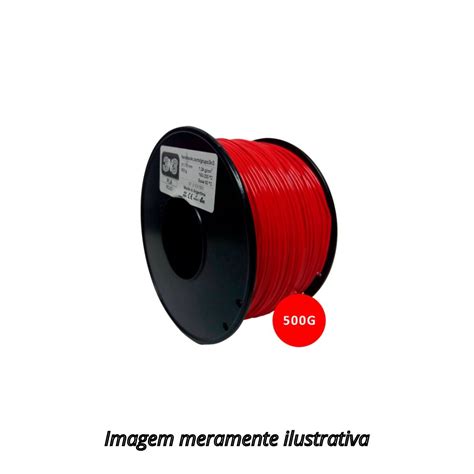 FIlamento PLA 1 75mm 500g Vermelho Para Impressora 3D 3N3 Arduino E