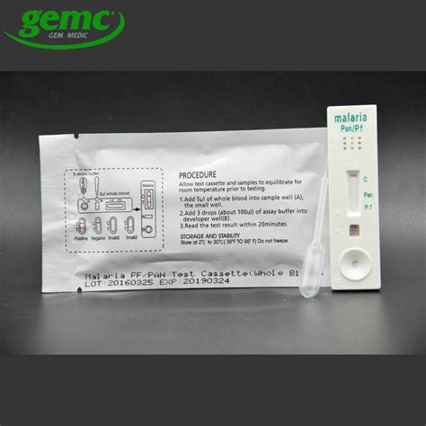 One Step Who Approved Malaria PF Rapid Diagnostic Test Kit China