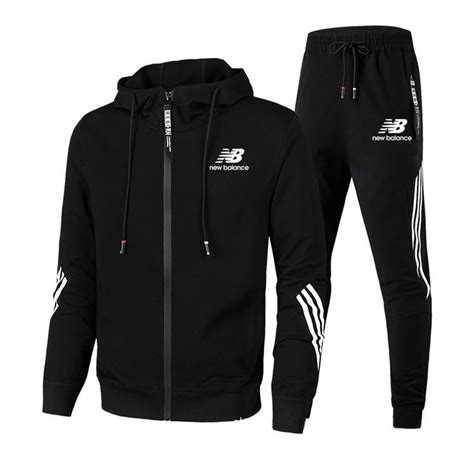 New Balance Tracksuit 2 Piece Set Men S Zipper Sweatshirt And Sweatpants Jogging Sportswear