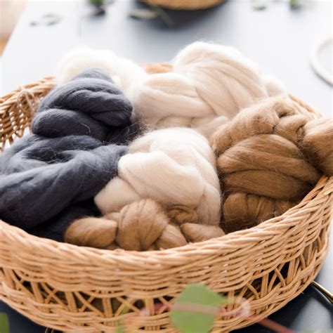 Wool Roving Bundle Rich Neutrals The Crafters Box