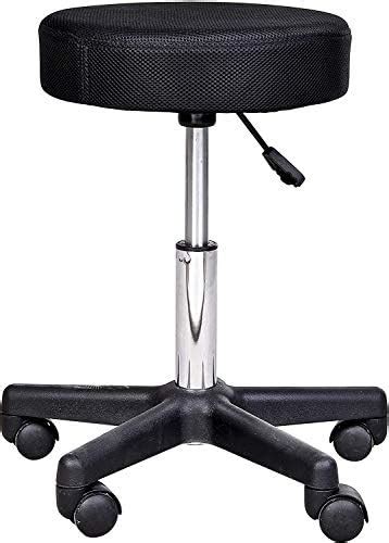 HOMCOM Tabouret Massage A Roulettes Reglable En Hauteur Pivotant Avec