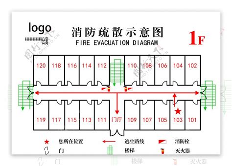 公寓消防疏散图逃生图图片素材 编号40181920 图行天下