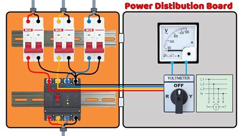 Three Phase To Single Phase Power Distribution Board Connection With