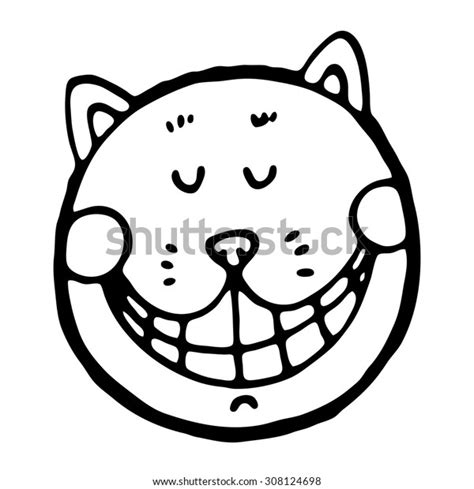 Vector Illustration Cheshire Cat Tale Alice Stock Vector Royalty Free